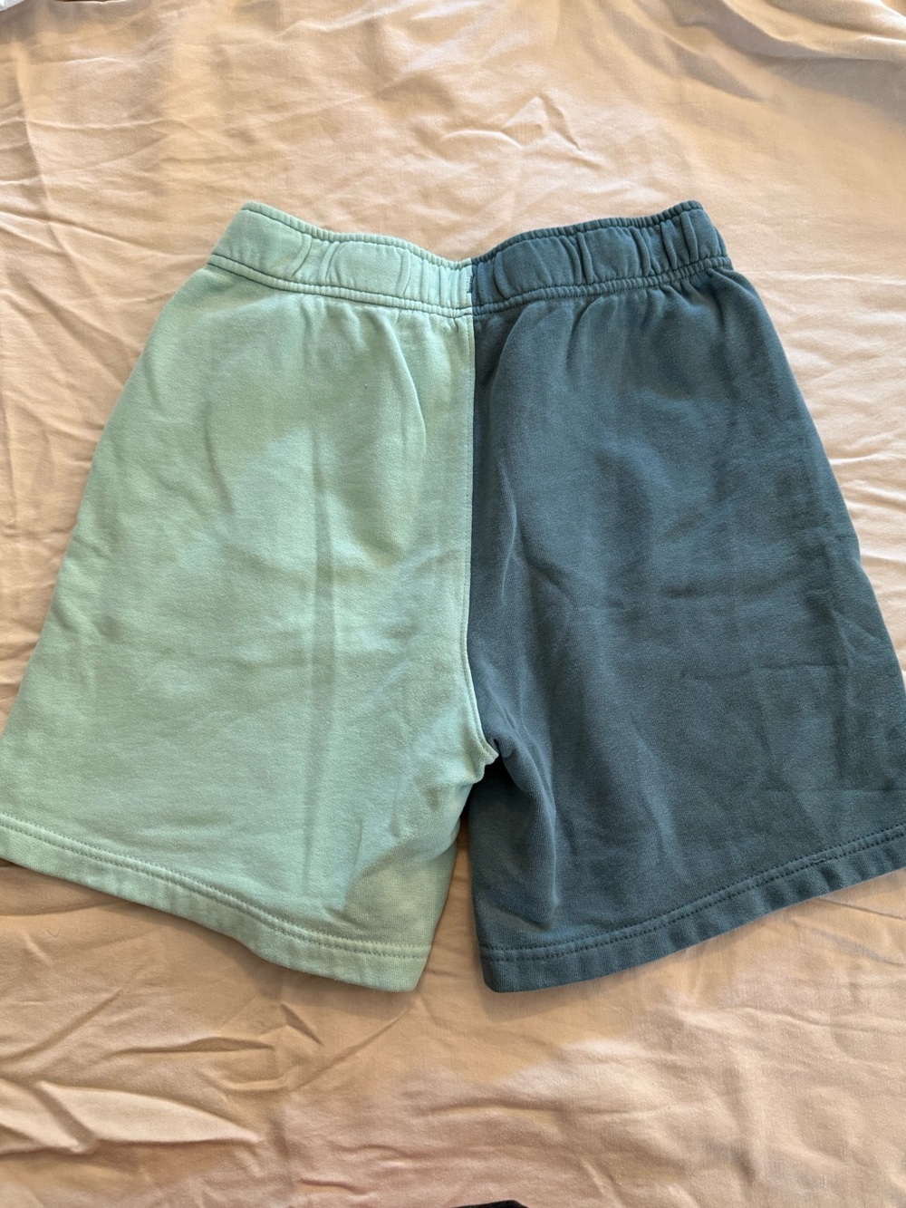 Abercrombie Kids Color Block Fleece Shorts Size 13/14 Green Blue
